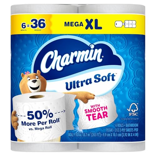 Save Big on Charmin Ultra Soft Toilet Paper 6 Mega XL Rolls – Softest Ever!